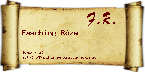 Fasching Róza névjegykártya